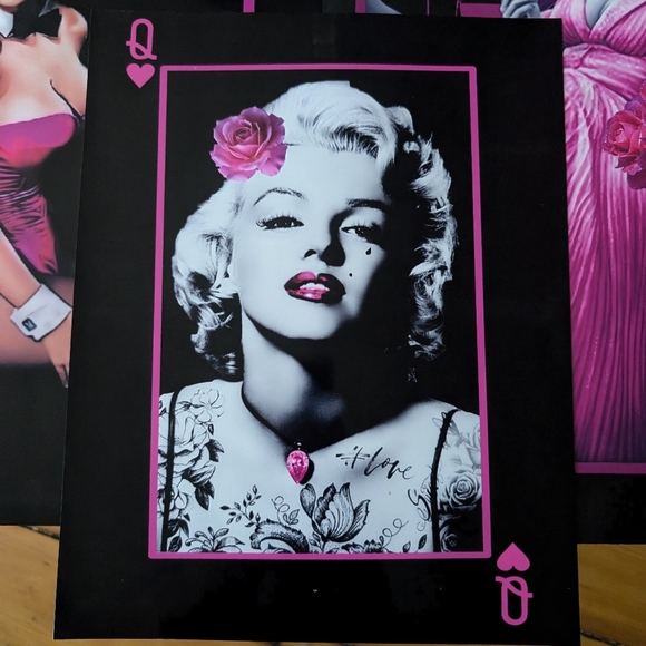 Marilyn Monroe Pink Queen Card GANGSTER Art Set - Picture 6 of 13
